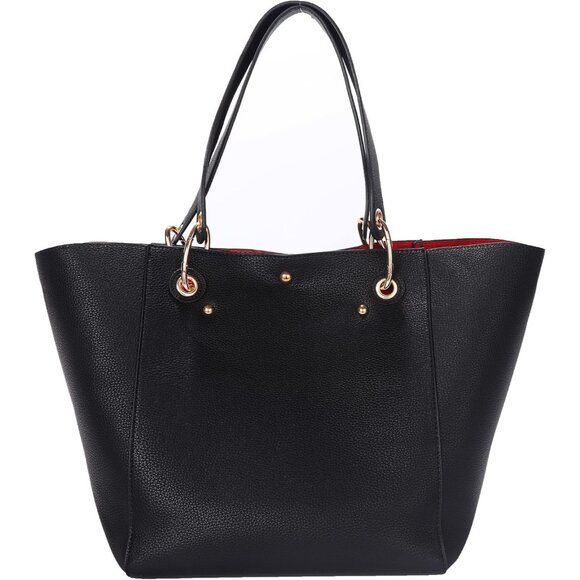 ⚡ Women's Purple Large Leather Big Bucket Crossbody Travel Tote Bag - Picture 6 of 7